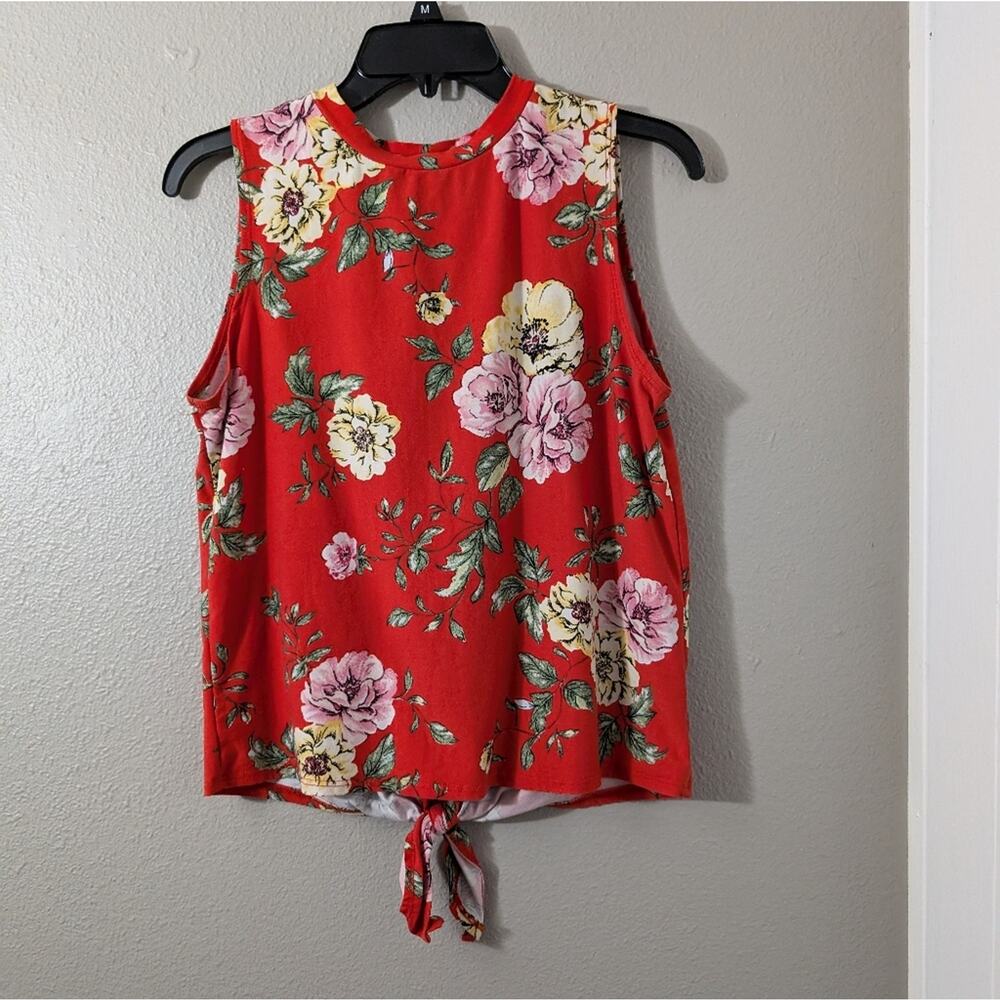 Wishful Floral Tank top Open Back
